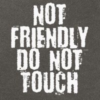 Not Friendly Do Not Touch Cotton Canvas Backpack