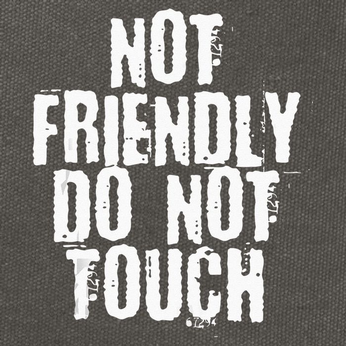 Not Friendly Do Not Touch Cotton Canvas Backpack
