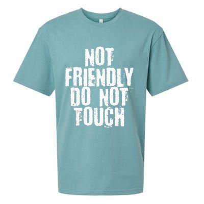 Not Friendly Do Not Touch Sueded Cloud Jersey T-Shirt
