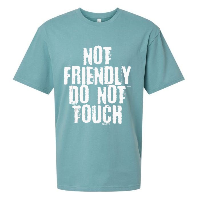 Not Friendly Do Not Touch Sueded Cloud Jersey T-Shirt
