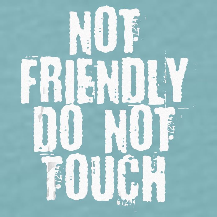 Not Friendly Do Not Touch Sueded Cloud Jersey T-Shirt