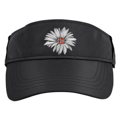 Norwegian Flag Daisy Trendy For Summer Cruise Norway Travel Adult Drive Performance Visor