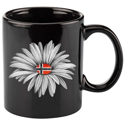 Norwegian Flag Daisy Trendy For Summer Cruise Norway Travel 11oz C Handle Ceramic Mug