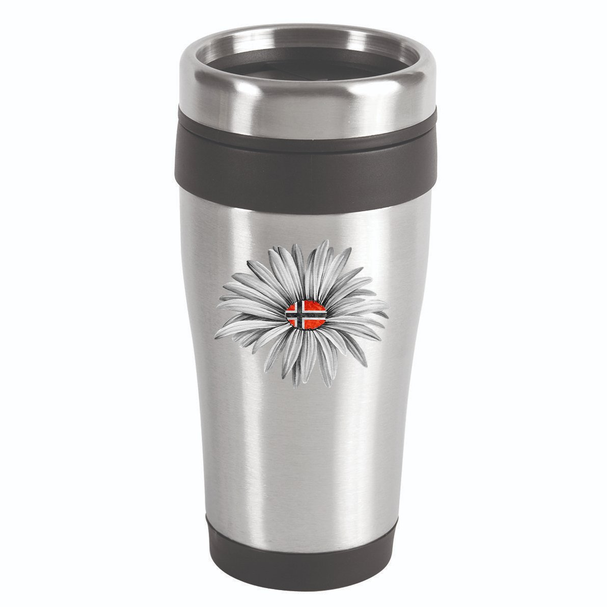 Norwegian Flag Daisy Trendy For Summer Cruise Norway Travel 16oz Travel Tumbler