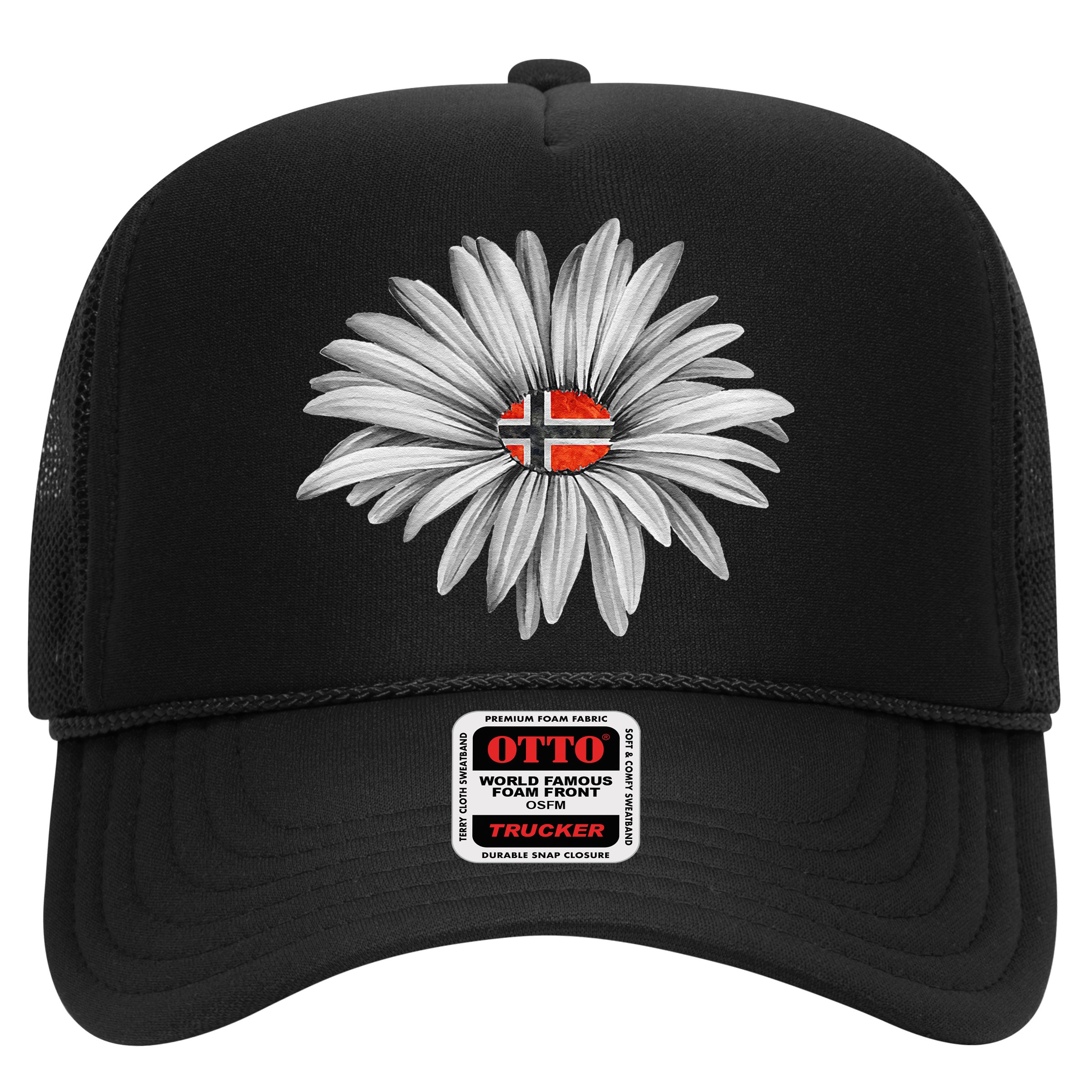 Norwegian Flag Daisy Trendy For Summer Cruise Norway Travel Hat