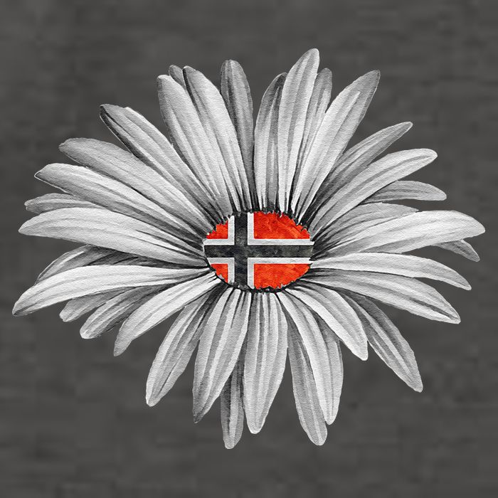 Norwegian Flag Daisy Trendy For Summer Cruise Norway Travel Vector Backpack