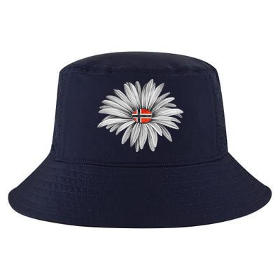Norwegian Flag Daisy Trendy For Summer Cruise Norway Travel Cool Comfort Performance Bucket Hat
