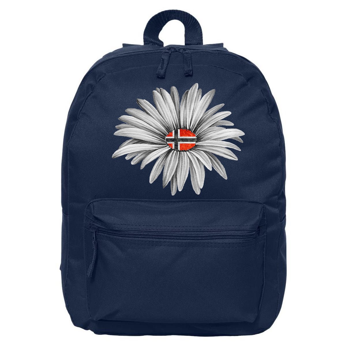 Norwegian Flag Daisy Trendy For Summer Cruise Norway Travel 16 in Basic Backpack