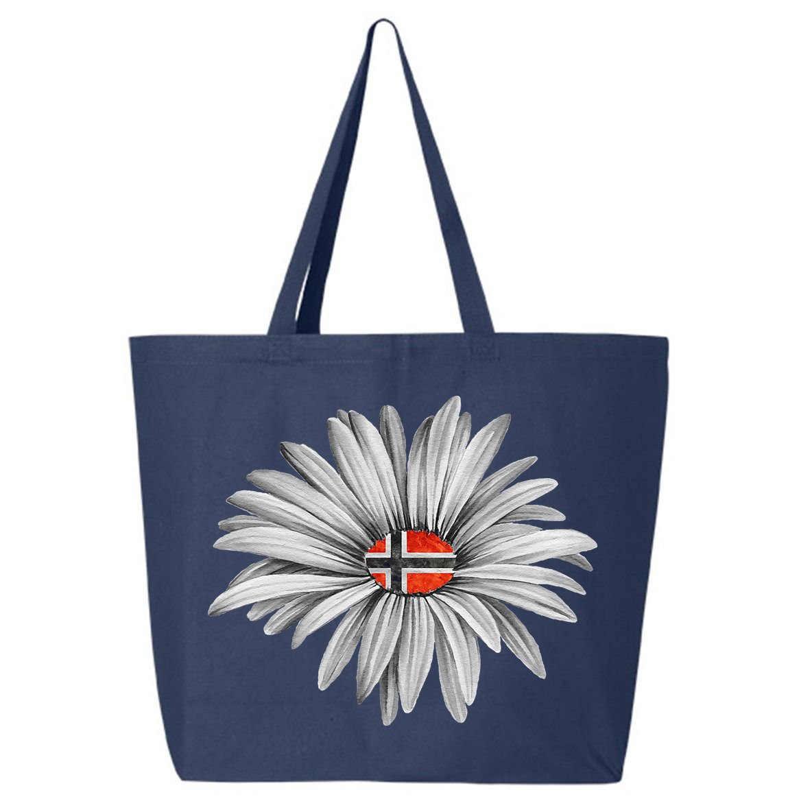 Norwegian Flag Daisy Trendy For Summer Cruise Norway Travel 25L Jumbo Tote