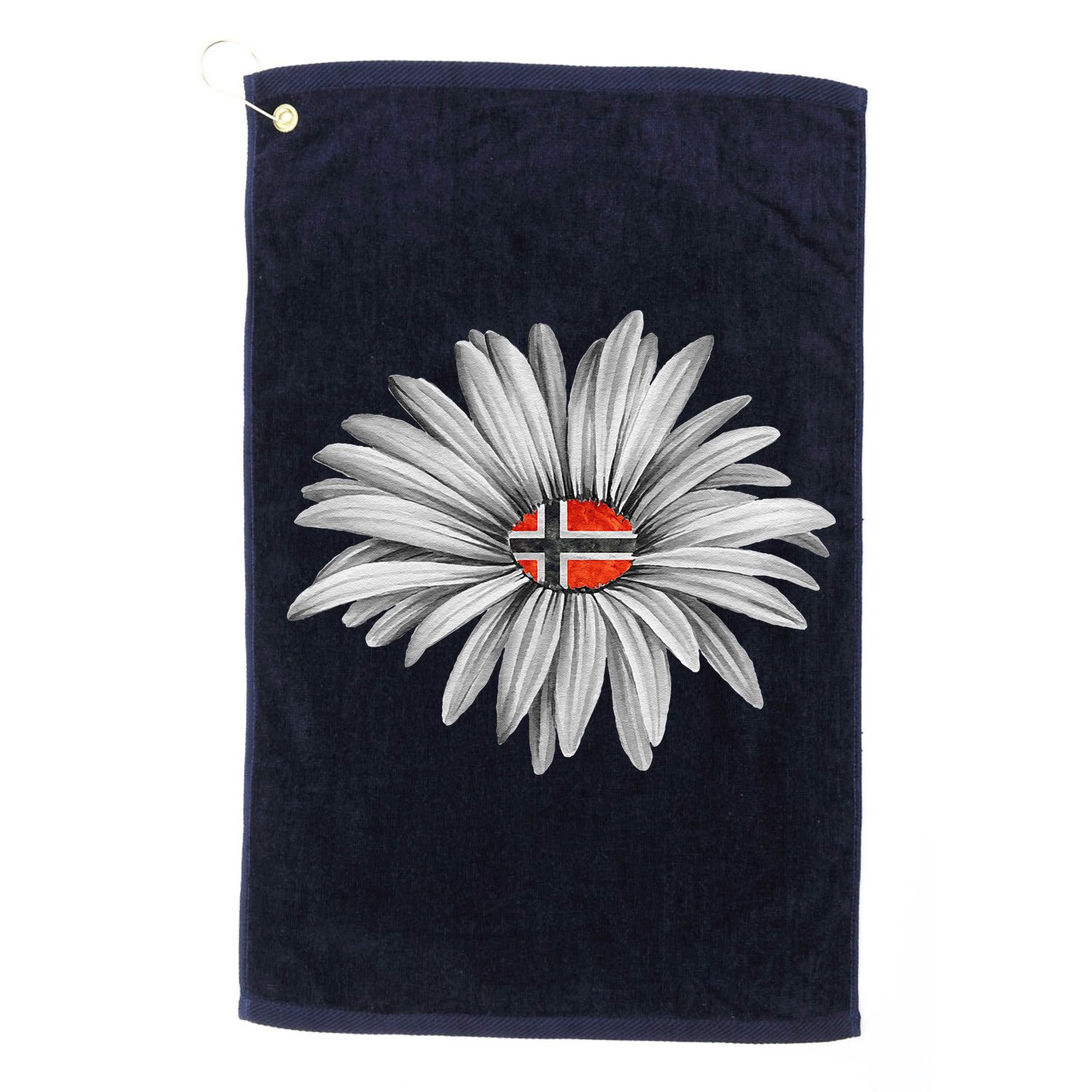 Norwegian Flag Daisy Trendy For Summer Cruise Norway Travel Golf Towel