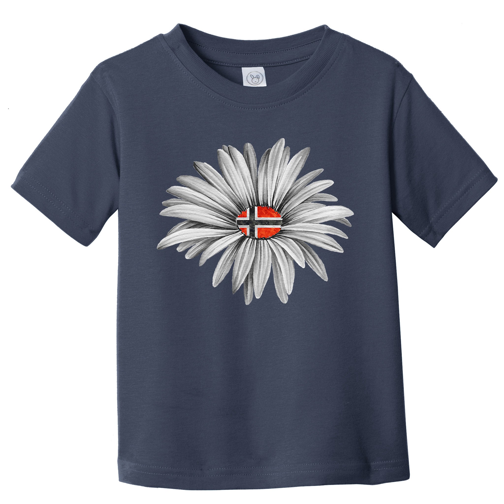 Norwegian Flag Daisy Trendy For Summer Cruise Norway Travel Toddler T-Shirt