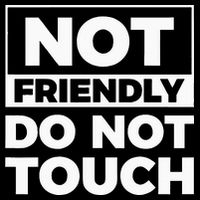 Not Friendly Do Not Touch Flat Bill Trucker Hat