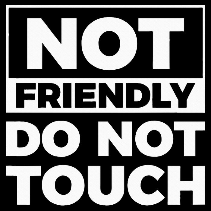 Not Friendly Do Not Touch Flat Bill Trucker Hat