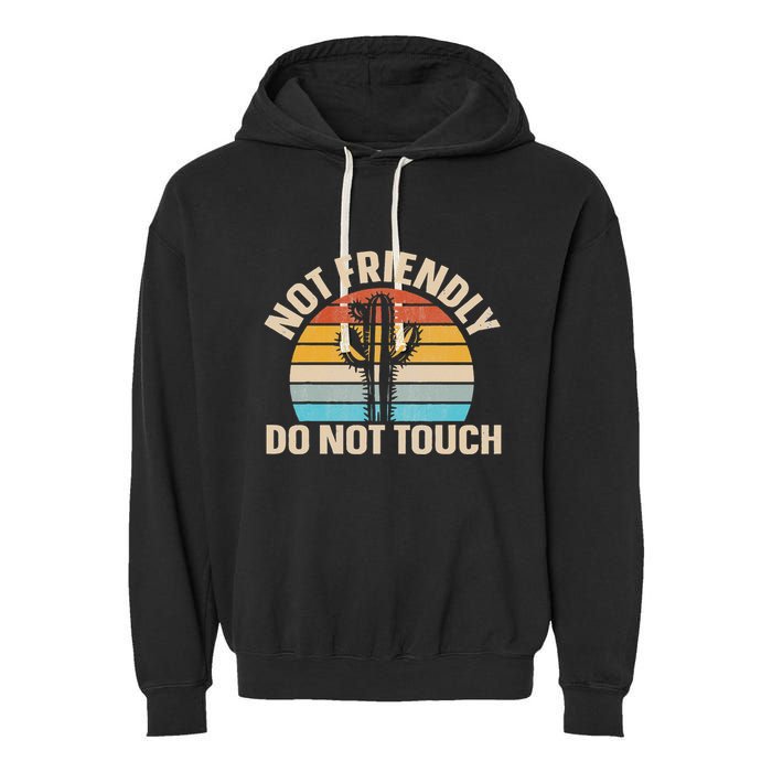 Not Friendly Do Not Touch Garment-Dyed Fleece Hoodie