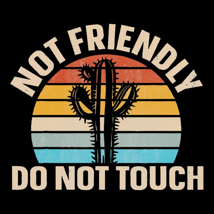 Not Friendly Do Not Touch Sustainable Bucket Hat