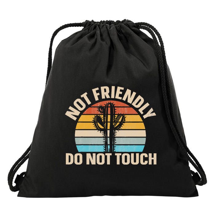 Not Friendly Do Not Touch Drawstring Bag