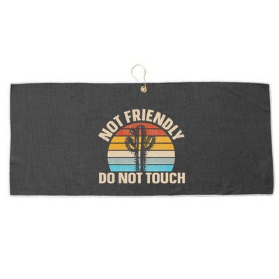 Not Friendly Do Not Touch Large Microfiber Waffle Golf Towel
