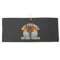 Not Friendly Do Not Touch Large Microfiber Waffle Golf Towel