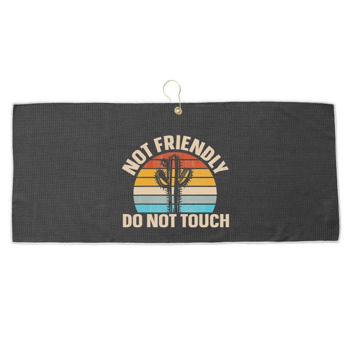 Not Friendly Do Not Touch Large Microfiber Waffle Golf Towel