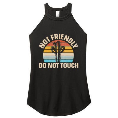 Not Friendly Do Not Touch Women's Perfect Tri Rocker Tank
