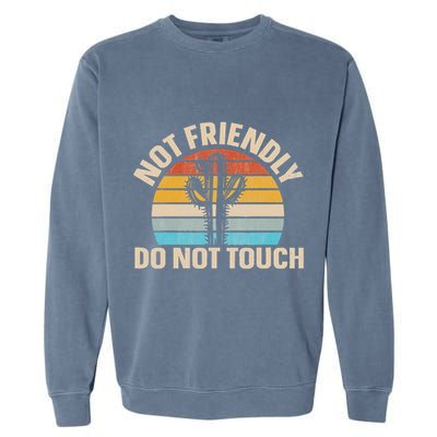 Not Friendly Do Not Touch Garment-Dyed Sweatshirt
