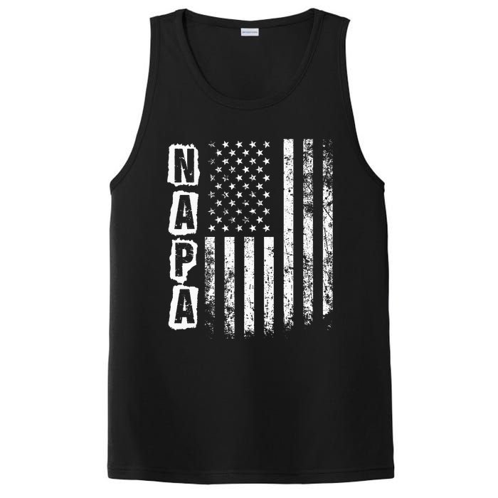 Napa FatherS Day American Flag 4th Of July PosiCharge Competitor Tank