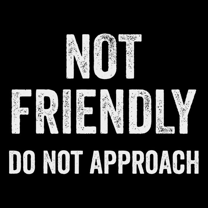 Not Friendly, Do Not Approach Funny Sarcastic Design Flat Bill Trucker Hat