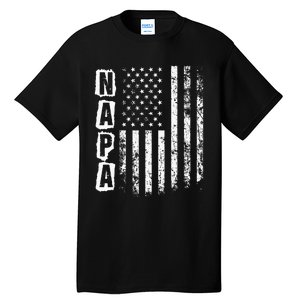 Napa FatherS Day American Flag 4th Of July Tall T-Shirt