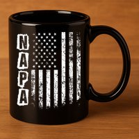 Napa FatherS Day American Flag 4th Of July 11oz C Handle Ceramic Mug