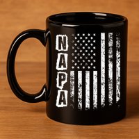 Napa FatherS Day American Flag 4th Of July 11oz C Handle Ceramic Mug