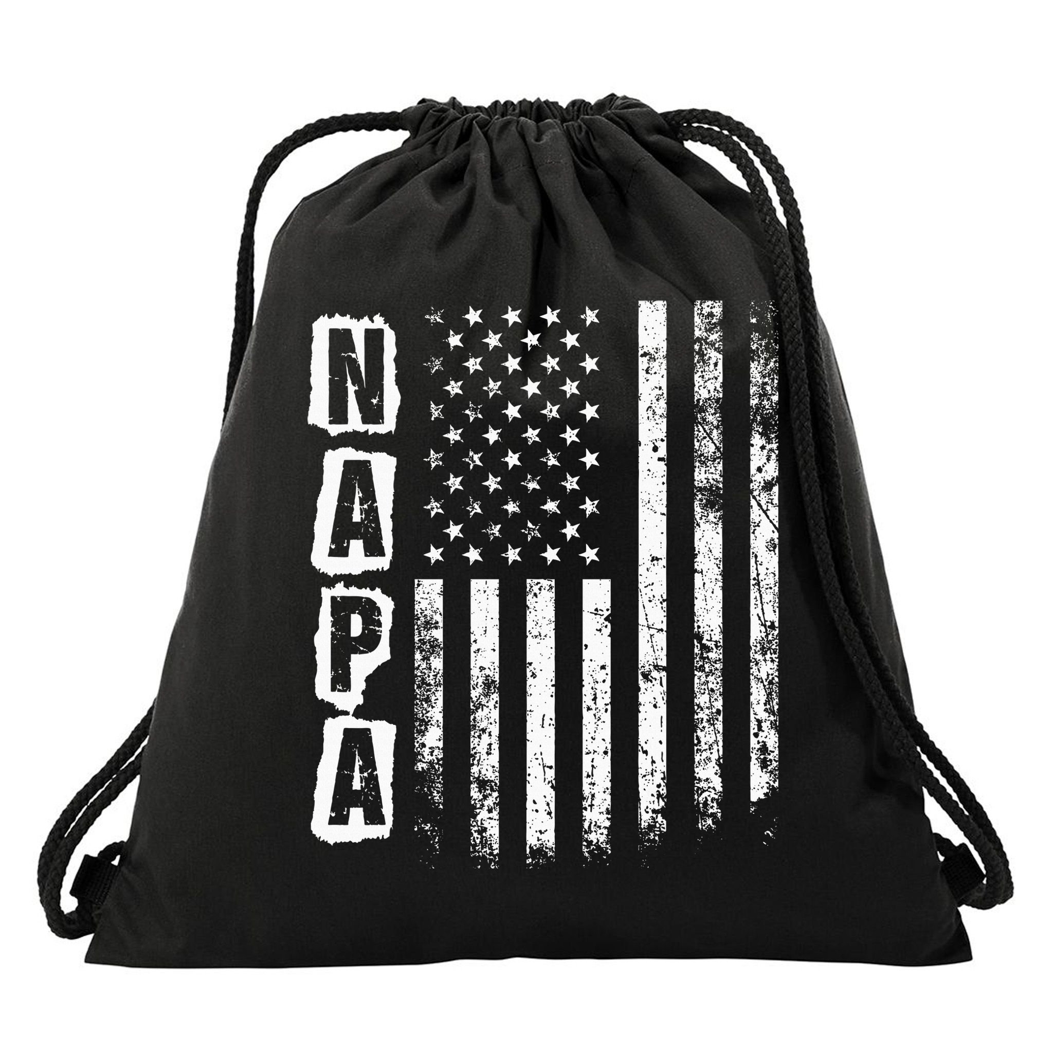 Napa FatherS Day American Flag 4th Of July Drawstring Bag