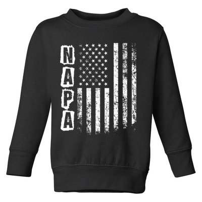 Napa FatherS Day American Flag 4th Of July Toddler Sweatshirt