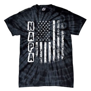 Napa FatherS Day American Flag 4th Of July Tie-Dye T-Shirt