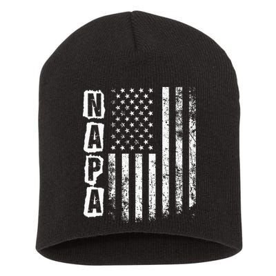 Napa FatherS Day American Flag 4th Of July Short Acrylic Beanie