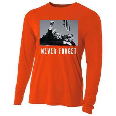 Never Foget Donald Trump Pennsylvania Rally Cooling Performance Long Sleeve Crew