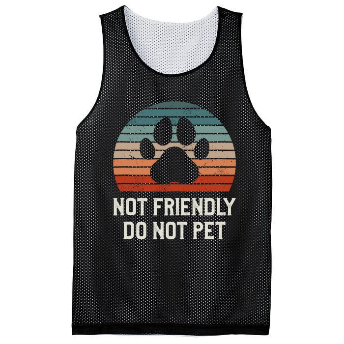 Not Friendly Do Not Pet Dog Training Dogs Trainer Mesh Reversible Basketball Jersey Tank