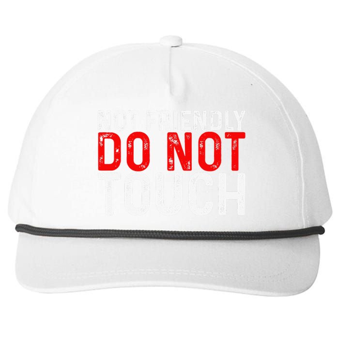 Not Friendly Do Not Touch Snapback Five-Panel Rope Hat