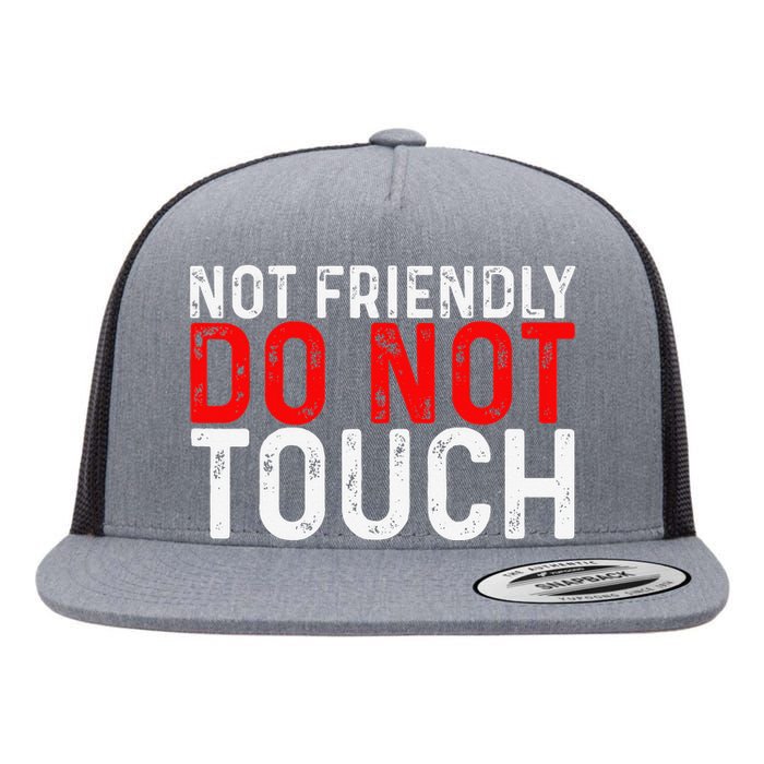 Not Friendly Do Not Touch Flat Bill Trucker Hat