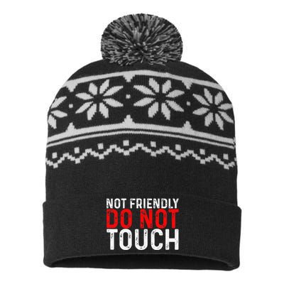 Not Friendly Do Not Touch USA-Made Snowflake Beanie