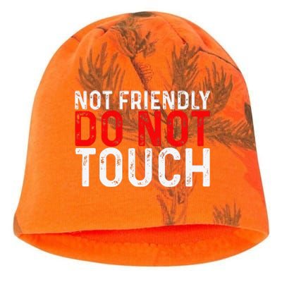 Not Friendly Do Not Touch Kati - Camo Knit Beanie