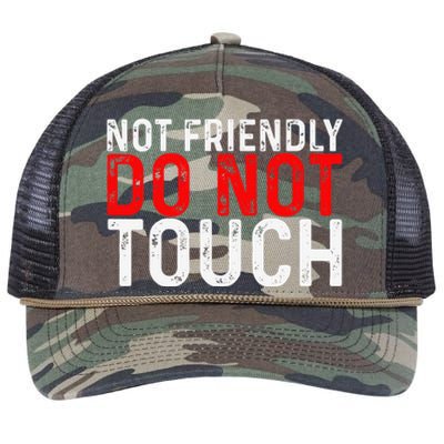 Not Friendly Do Not Touch Retro Rope Trucker Hat Cap