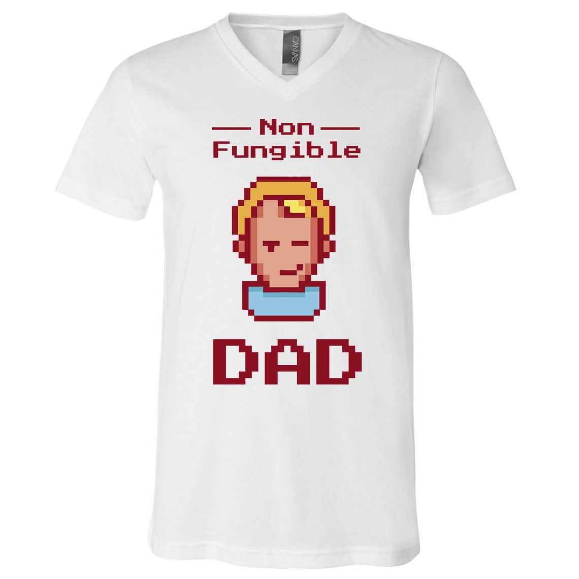 Non Fungible Dad NFT V-Neck T-Shirt