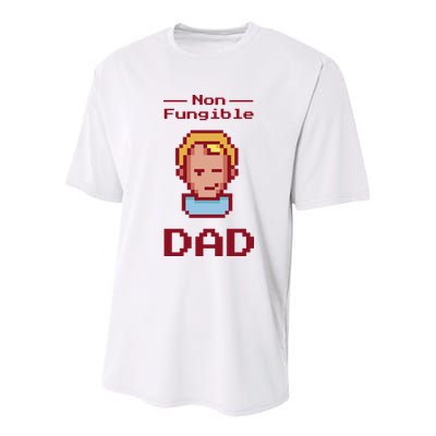 Non Fungible Dad NFT Youth Performance Sprint T-Shirt