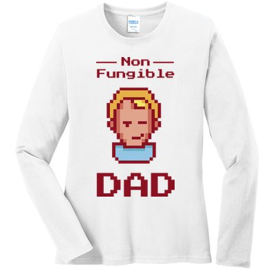 Non Fungible Dad NFT Ladies Long Sleeve Shirt