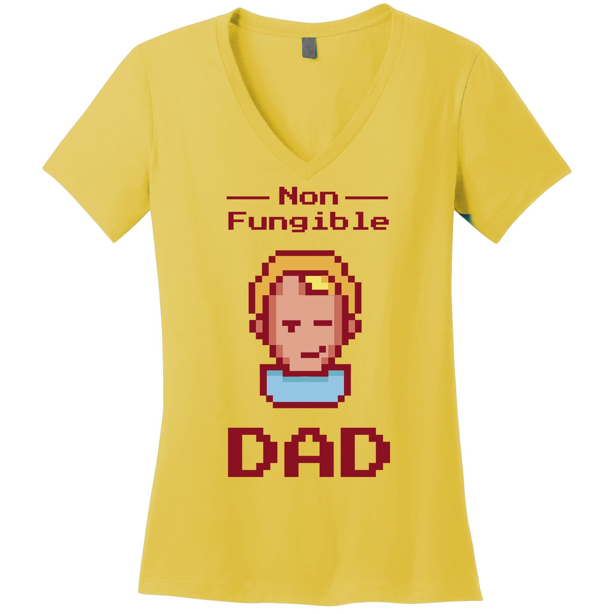 Non Fungible Dad NFT Women's V-Neck T-Shirt