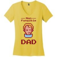 Non Fungible Dad NFT Women's V-Neck T-Shirt