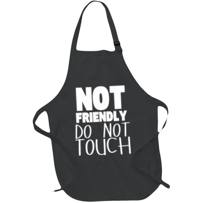 Not Friendly Do Not Touch Full-Length Apron With Pockets