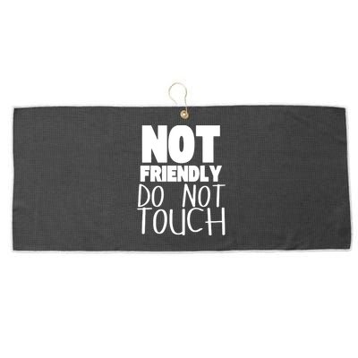 Not Friendly Do Not Touch Large Microfiber Waffle Golf Towel