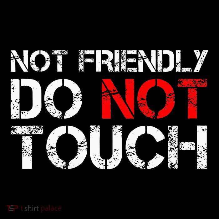 Not Friendly Do Not Touch Funny Sarcastic Quote Sustainable Knit Beanie