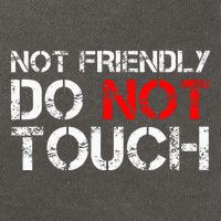 Not Friendly Do Not Touch Funny Sarcastic Quote Cotton Canvas Backpack